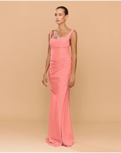CATHERINE FERRARO - Elena Square Neck Gown