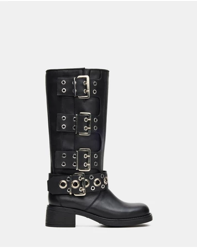 Steve Madden - Rampage Black Leather Boots