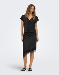 ONLY - Faraya Satin Lace Skirt