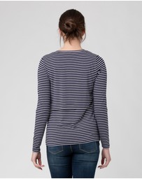 Ripe Maternity - Stripe Layered Nursing Top