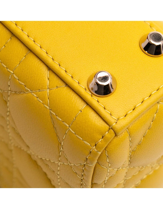 Pre-Loved by Azura Reborn - Pre-Loved Micro Lambskin Cannage Lady Dior