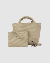 Chuchka - Woven Neoprene Shoulder Tote - Beige
