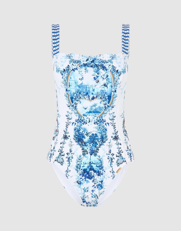 Camilla - Square Neck Wide Strap One Piece