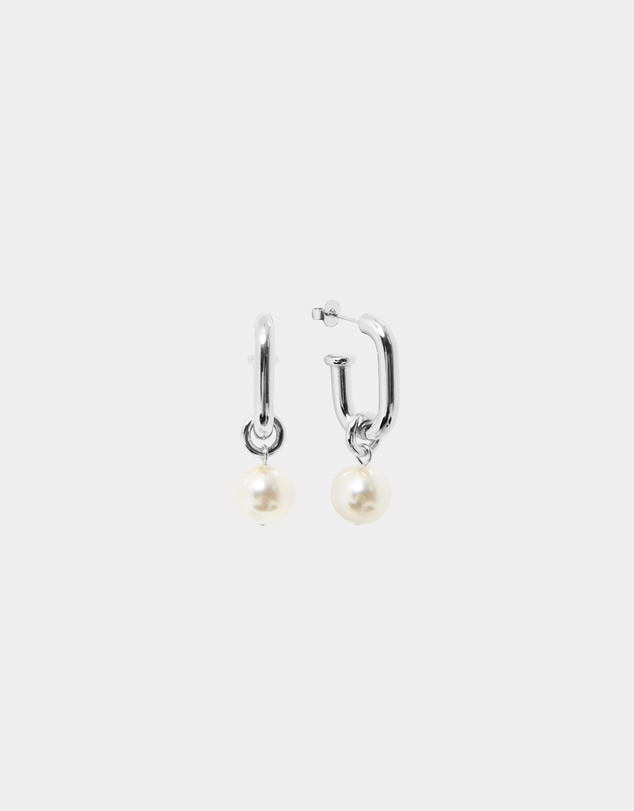 Forcast - Hazel 16k Sterling Silver Plated 2 Way Earrings