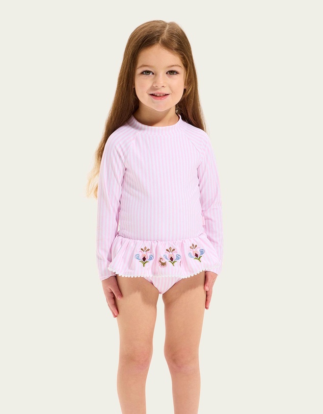Seafolly - Stripe Embroidered Paddlesuit - Kids