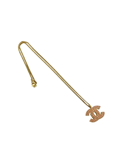 Pre-Loved by Azura Reborn - Pre-Loved CC Gold Plated Rhinestone Pendant Necklace