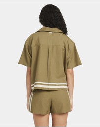 RVCA - Womens Mel G Button Down Short Sleeve Shirt