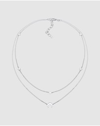 Elli Jewelry - Necklace Choker Layer Crescent Astro 925 Sterling Silver