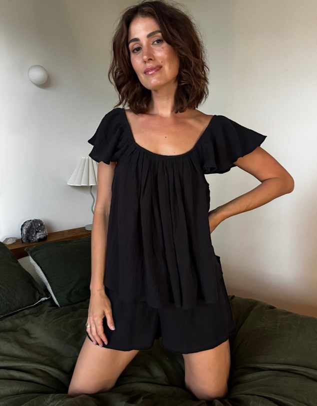 UNE PIECE - Ethereal Frill Cami & Shorts Pyjama Set