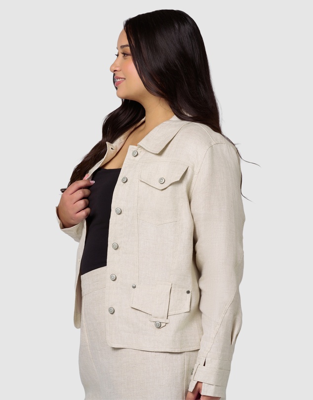 Something 4 Olivia - Lani Linen Utility Jacket