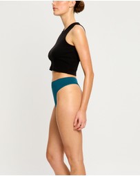 Modibodi - Modicomfort Seamless Hi Waist Period Underwear Thong Light Absorbency