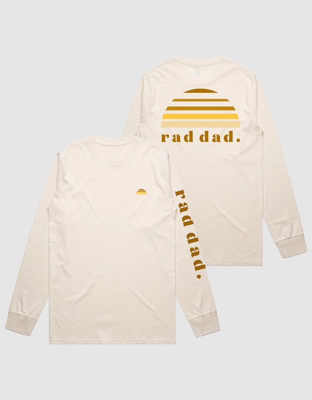 Banabae - Rad Dad Tonal Long Sleeve Tee - White