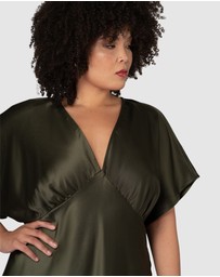 Pink Dusk by Curve Project - Wanting More Midi Dress