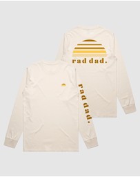 Banabae - Rad Dad Tonal Long Sleeve Tee - White