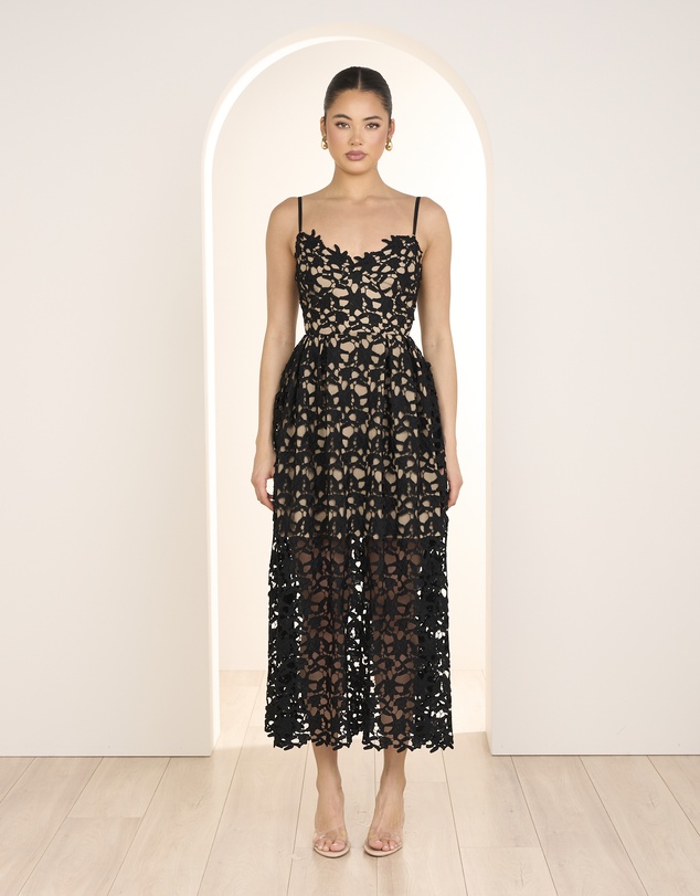 Warna Lace Midi Dress