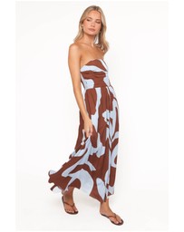 Petal & Pup - Nesta Maxi Dress - Brown/Blue