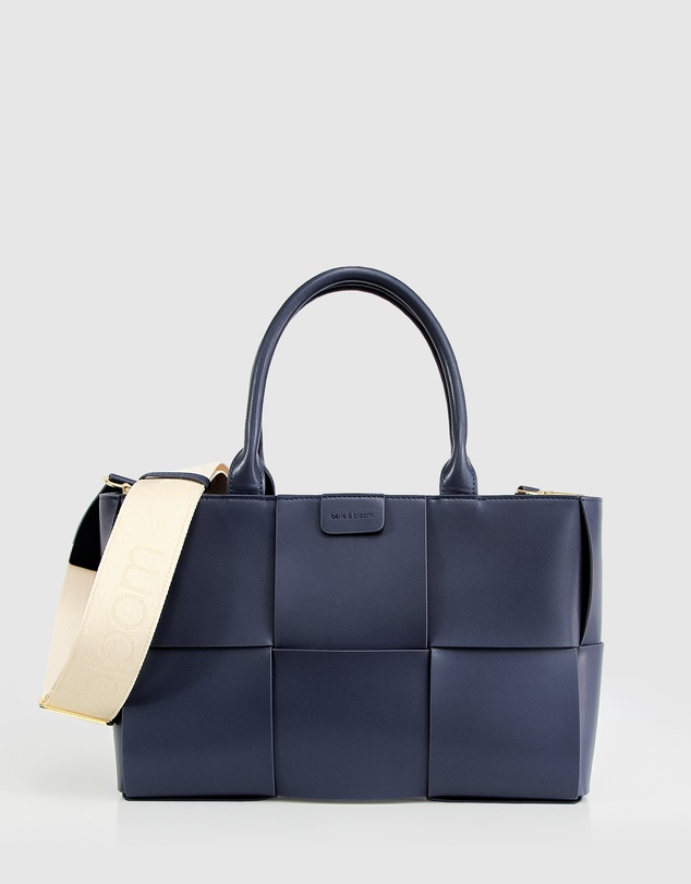 Belle & Bloom - Long Way Home Woven Tote - Navy