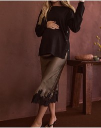 Soon Maternity - Silky Lace Skirt
