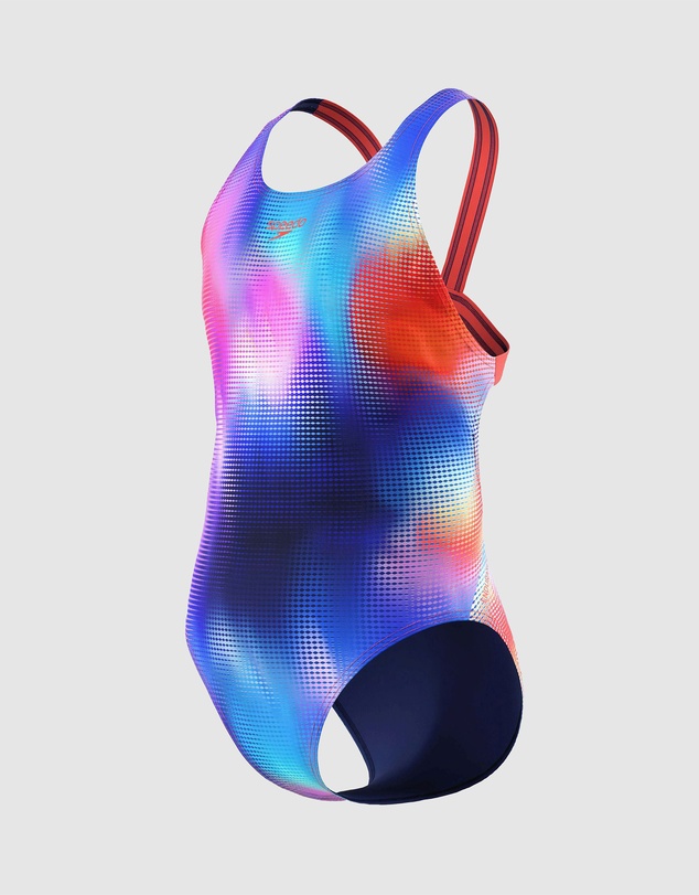 Speedo - Printed Leaderback Swimsuit - Kids-Teens
