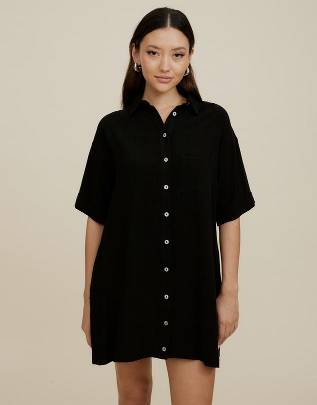 The Fated - Finesse Relaxed Shirt Dress