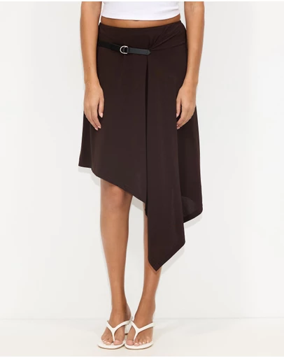 Dazie - Cleo Buckle Midi Skirt