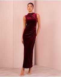 Azzurielle - Moriah High Neck Maxi Gown