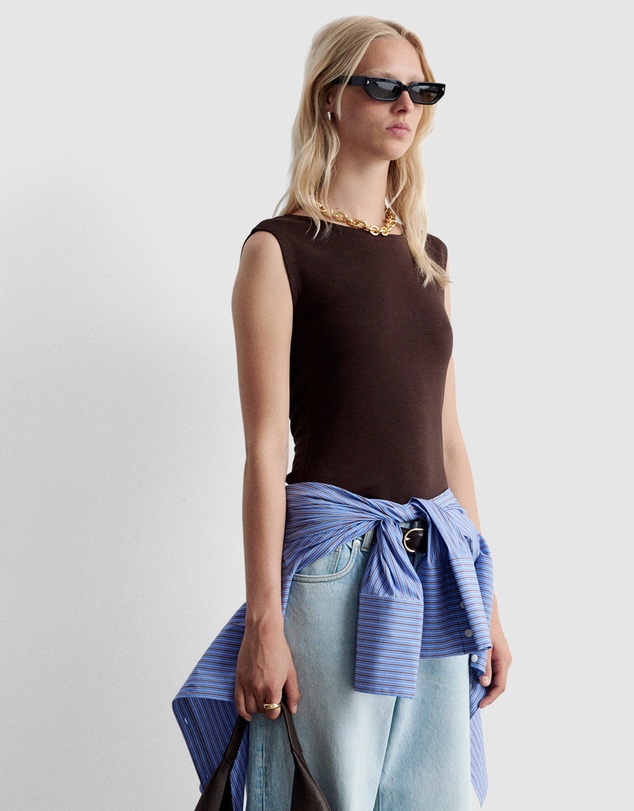 & Other Stories - Knitted Sleeveless Scoop-Neck Top