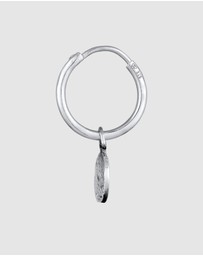 Kuzzoi - ICONIC EXCLUSIVE - Single Coin Hoop in 925 Sterling Silver