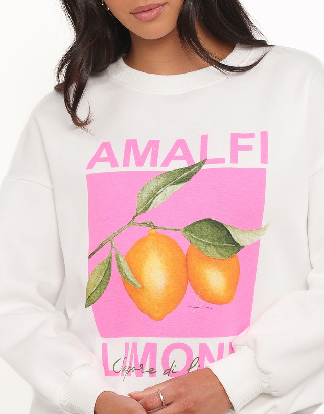 Petal & Pup - Amalfi Graphic Sweatshirt - White