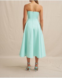BY JOHNNY. - Sky Flower Strapless Dress