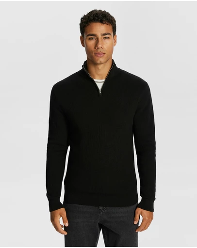 yd. - Washington ¼ Zip Cotton Knit Jumper