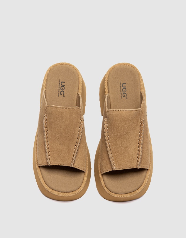 EVERAU - Australian Shepherd Ugg Haive Cow Suede Upper Loafer Oxfords Flats