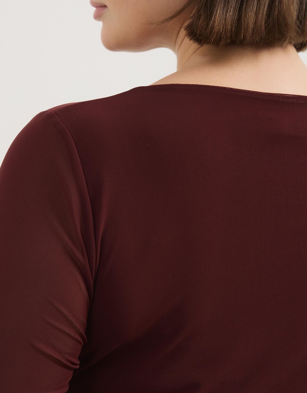 Atmos&Here Curvy - Cleo Mesh Long Sleeve Top