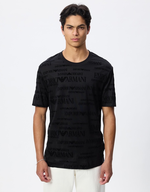 Emporio Armani - All Over Logo Print T-Shirt