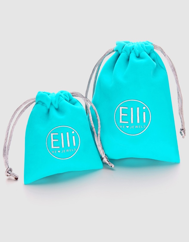 Elli Jewelry - Crystal Heart Kids Stud Earrings in 925 Silver
