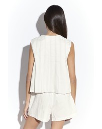 Glamorous - Pleated Tie Front Blouse