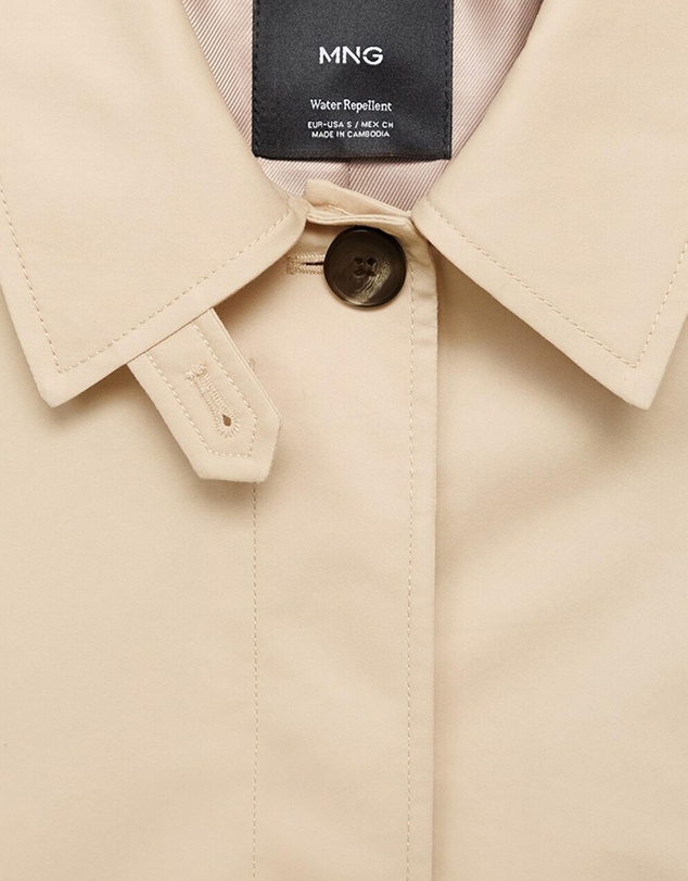 M.N.G - Short Oversized Trench Coat With Epaulettes