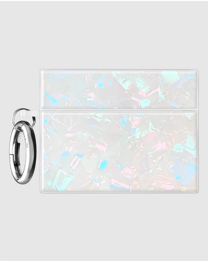 Flaunt - Flaunt Opal Shell with Silver Clip Case for AirPod Pro 3
