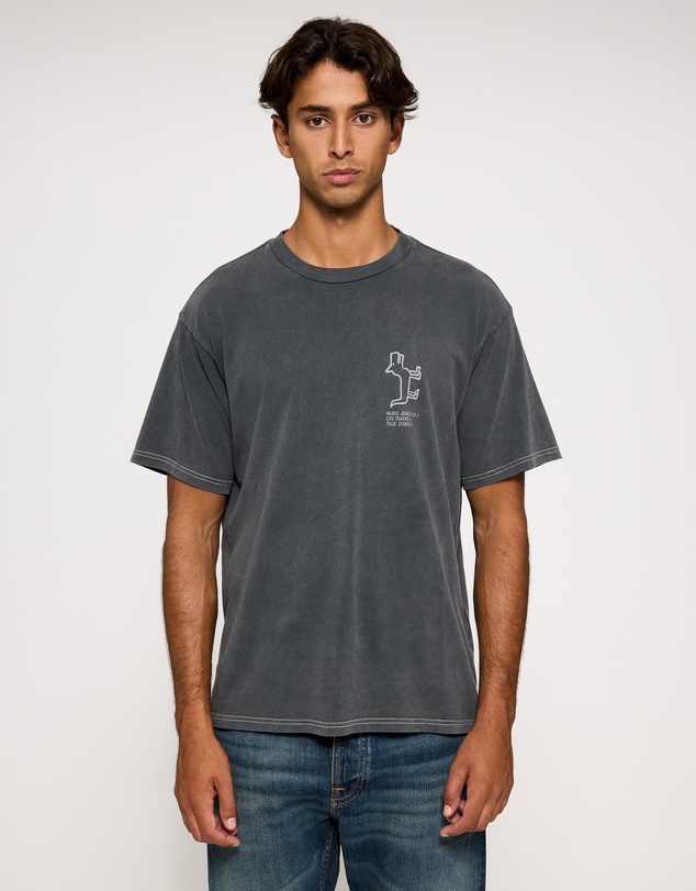 Nudie Jeans - Koffe Scratched Tracks T-Shirt