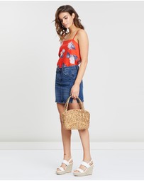 White By FTL - Austin Denim Skirt