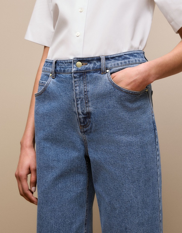Trenery - Wide Leg Jean in Mid Blue