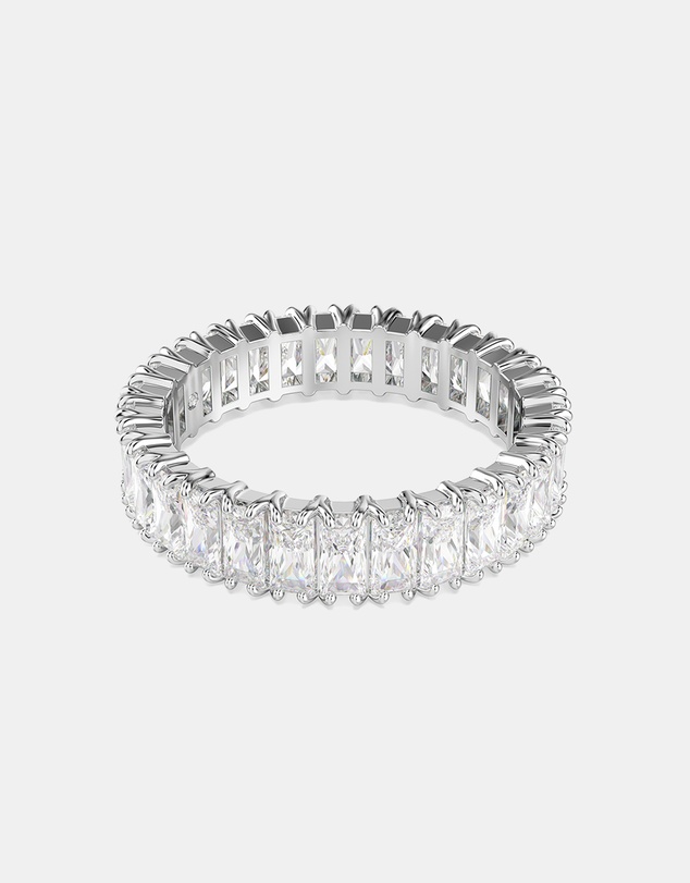 Swarovski - Matrix Ring, Baguette Cut, White, Silver-Tone Finish