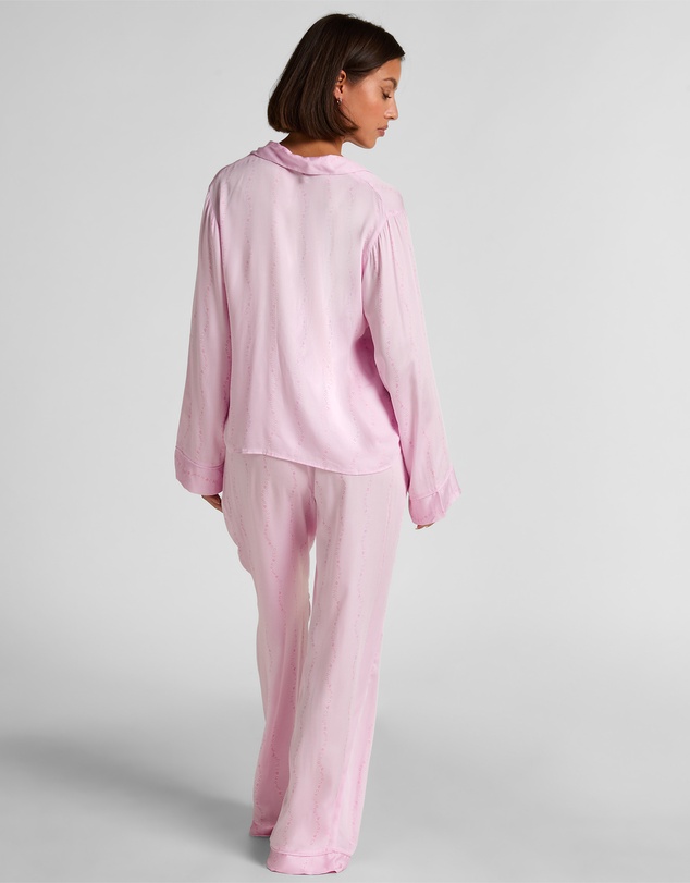 Hunkemoller - Long Sleeve Tie Woven Pyjama Set