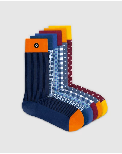 Sockdaily - Bucket 6 Pack Crew Socks