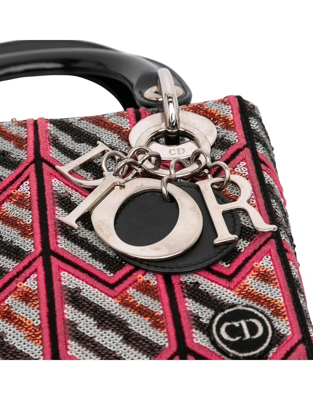 Pre-Loved by Azura Reborn - Pre-Loved Mini Patent Sequined Lady Dior