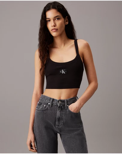 Calvin Klein Jeans - Ribbed Monogram Logo Bralette