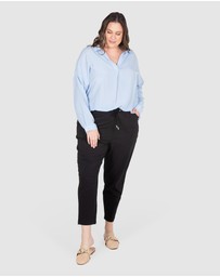 Love Your Wardrobe - Ally Twill Stretch Drawcord Pants