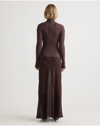 Decjuba - Alicia High Neck Long Sleeve Top