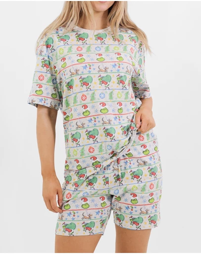 Mitch Dowd - Mitchdowd Womens Grinch Fam Jam Pyjama Set