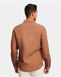 Brooksfield - Plain Linen Casual Shirt